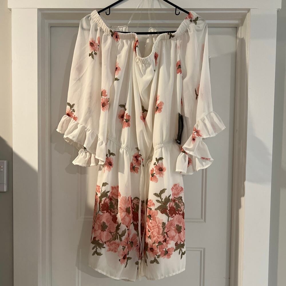 NWT  Off Shoulder Blush Dress 1X